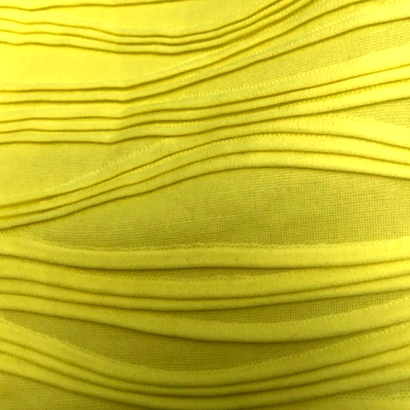 FOREVER21 Florescent yellow bodycon dress with black waist detail in size MED - Picture 15 of 15